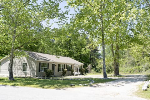 Gravel Driveway with Extra Parking at the End of the Driveway for Large Vehicles, Boats, etc.