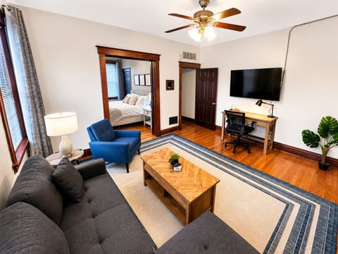 Living Room with Dedicated Workspace