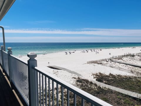 Stunning view from the semi-private side deck right outside your front door. 