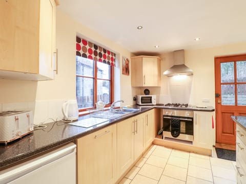 Fridge, dishwasher, electric kettle, toaster