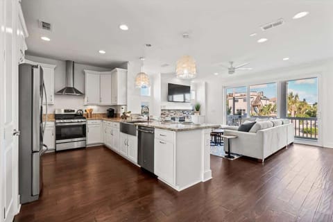 Open gourmet kitchen