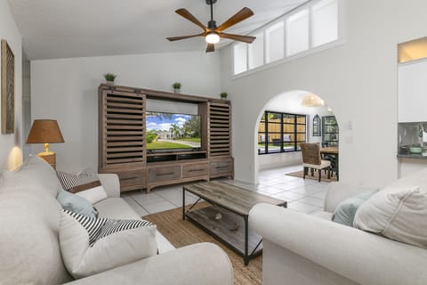 Smart TV, fireplace