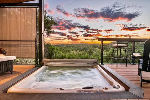 Western sunset with hill country views