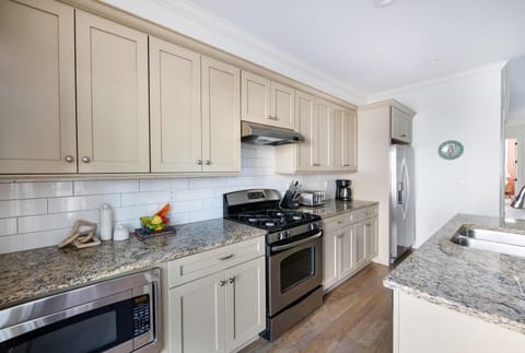 Fully stocked kitchen on the first floor