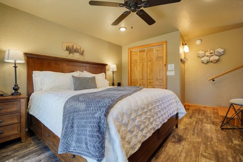 Enjoy a king size bed w/ ample storage.