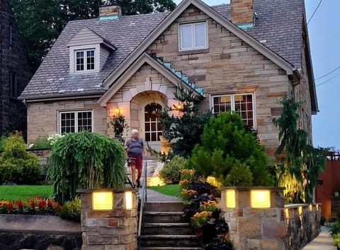 Entryway at twilight - you will love the outdoor illumination