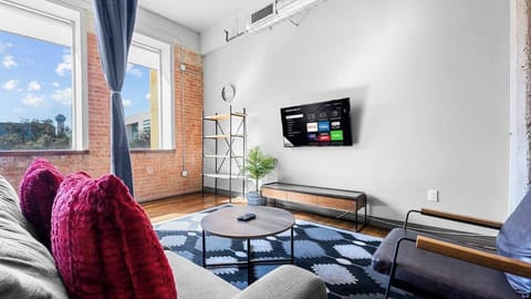 Living Room: Stylish space with vibrant decor, perfect for relaxation and entertainment!