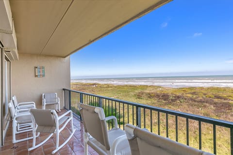 Start your day with coffee and breathtaking views of the Gulf of Mexico from your private balcony.