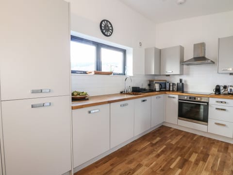 Fridge, dishwasher, electric kettle, toaster