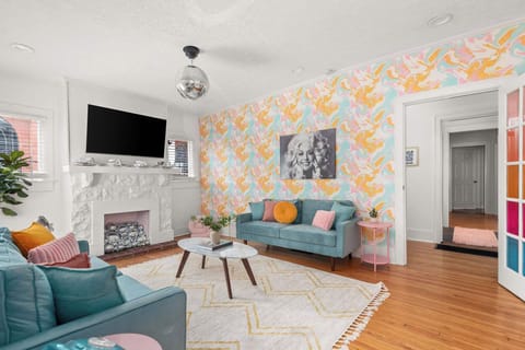 Turn on the disco ball and start the party or lay down and relax with the 55" smart tv