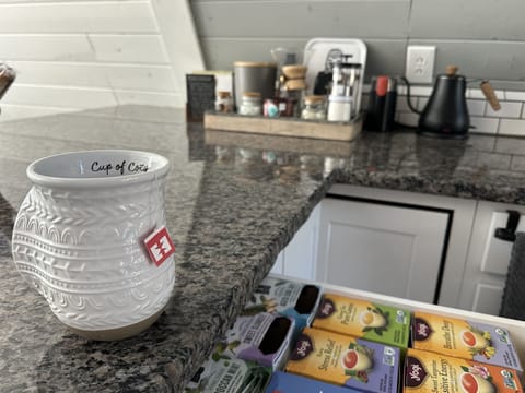 Warm up with a cozy cup of tea.