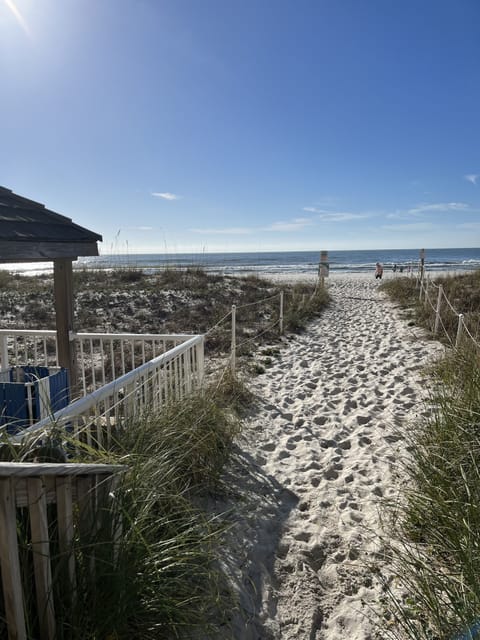 Clean walk to the beach