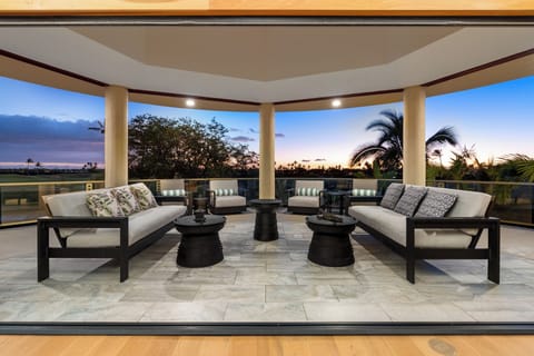 Balcony with golf course view
