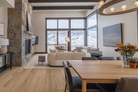 Upstairs Living Room + Dining Area
