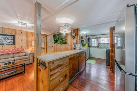 More seating in the vintage kitchen space