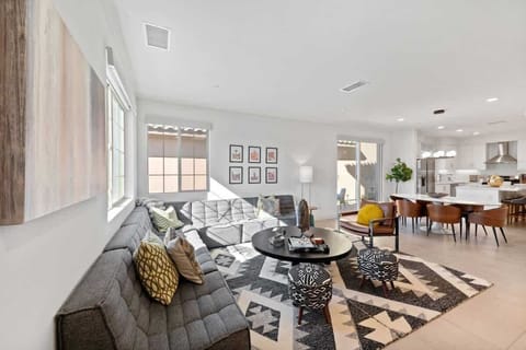 Relax on our plush sofa after exploring