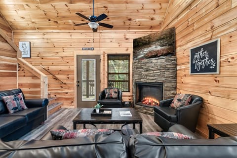Living area with 65" Smart TV