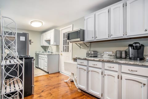 The full kitchen at Houston House is equipped with everything you need!