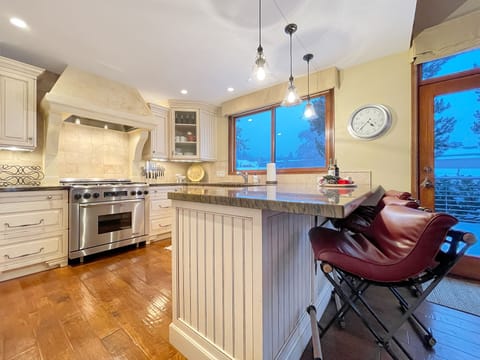 The kitchen is spacious...