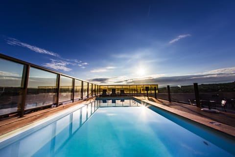 Outdoor pool, open 8 AM to 8:00 PM, sun loungers