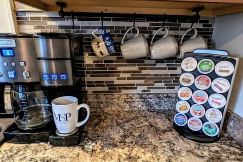 View of the Cuisinart coffee machine available for use