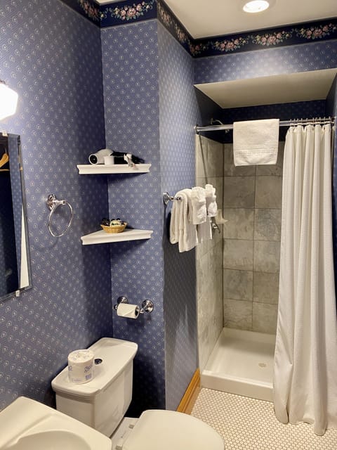 Nursery, 1 Queen Bed (Second Floor - No Elevator) | Bathroom | Free toiletries, hair dryer, towels, soap