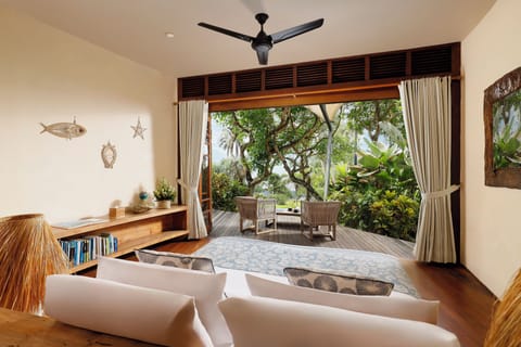 5 Bedroom Beachfront Pool Villa | Living area | DVD player