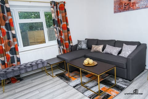 House | Living area | TV, fireplace