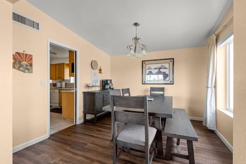dining room with coffee bar