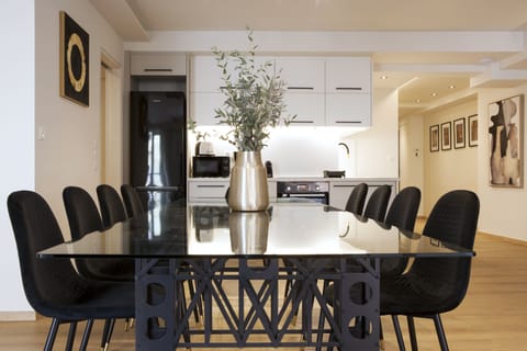 Inviting for 10 to 12 comfortably seated guests.