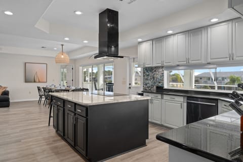 Prepare a meal for the whole family in the large kitchen fit for a chef