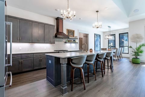 This kitchen is great for early morning coffee or late night grub!