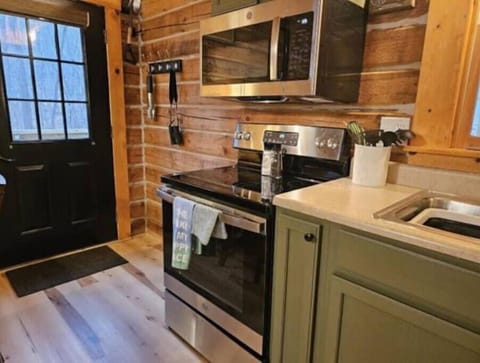 Back door to deck from the kitchen.