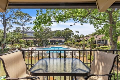 Private Balcony with View of Community Pool