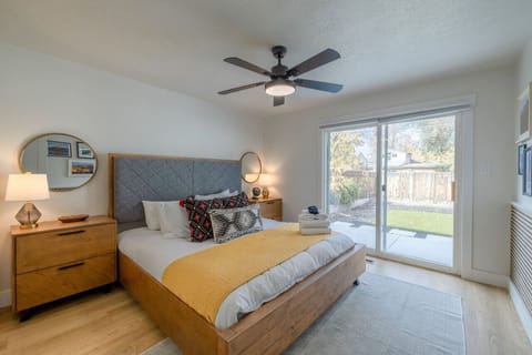 Bedroom bursting with color