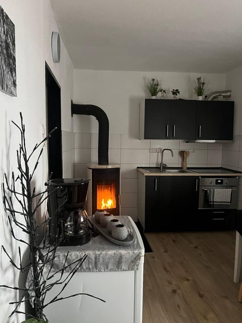 Apartment | Private kitchen | Fridge, microwave, oven, stovetop