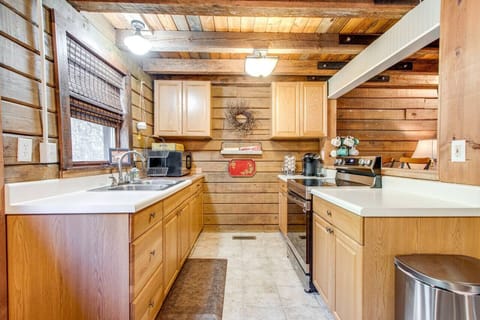 The kitchen. Please note we do not have a dishwasher.