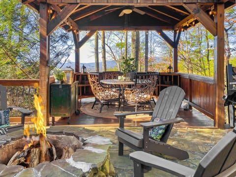Idyll on the Ridge- with a  magical Dining pavilion built out on a small bluff.