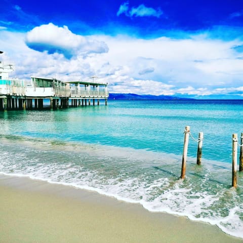 Beach nearby, white sand