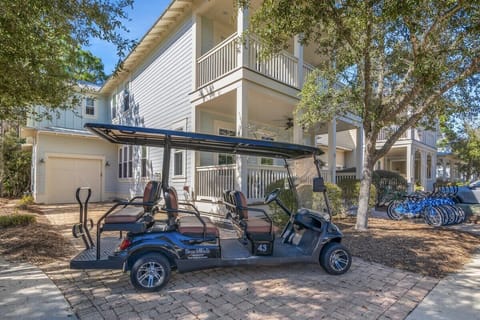 6-Seater Golf Car and 4 Adult Bikes 