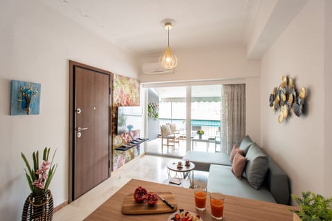 Boho Apartment | Living area | Smart TV
