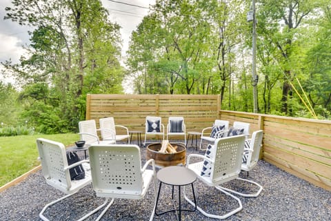 Outdoor space with fire pit for evenings under the stars.