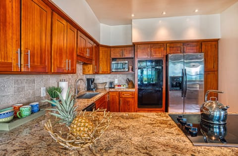 Large open kitchen with all of the essentials