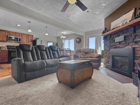 Cozy living room with fireplace
