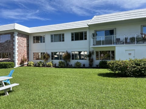 View of exterior, unit is on 2nd floor (3 windows in center of photo)