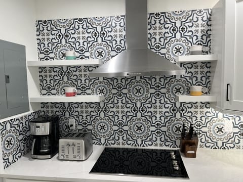 All new kitchen with toaster and coffee maker