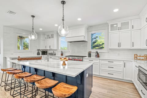 2nd Level Kitchen with commercial range.