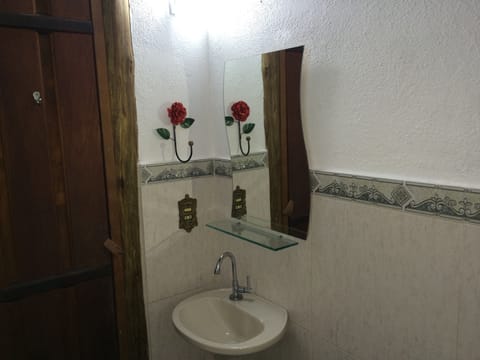 Shower, towels, soap, toilet paper