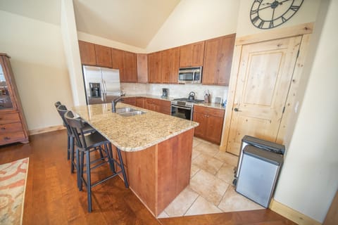 Kitchen island with bar stool seating