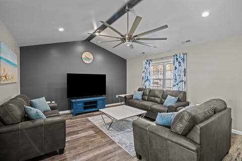The living room is perfect for movie night